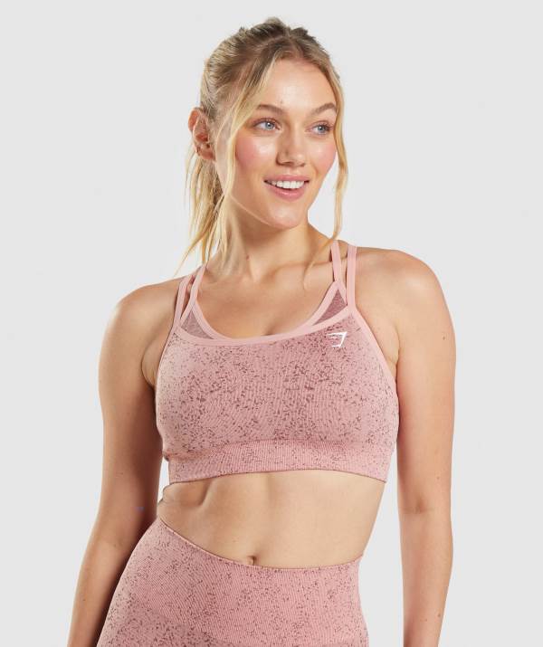 Damske Športové Podprsenky Gymshark Adapt Fleck Seamless Ruzove | DT1738592
